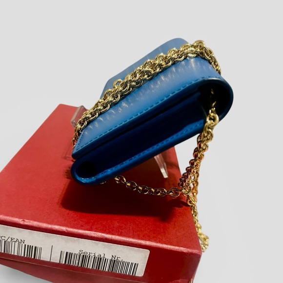 SALVATORE FERRAGAMO Cobalt Blue Wallet on Chain - NEW! - Picture 5 of 8